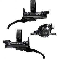 Shimano BR-M8200/BL-M8200 XT 2 pot bled brake levers and callipers, front and rear Shimano BR-M8200/BL-M8200 XT 2 pot bled brake levers and callipers, front and rear