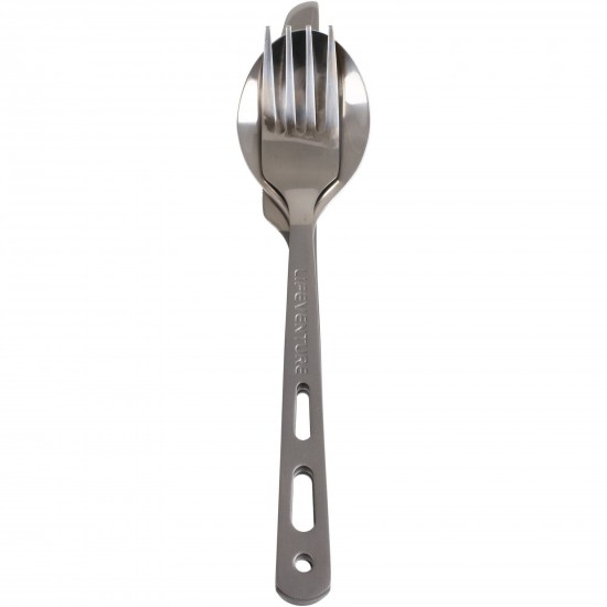 Lifeventure COOKWEAR LV Titanium KFS Knife Fork Spoon Set - Titanium