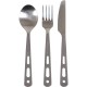 Lifeventure COOKWEAR LV Titanium KFS Knife Fork Spoon Set - Titanium