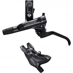 Shimano BR-M6100/BL-M6100 Deore bled brake lever/post mount 2 pot calliper, rear left