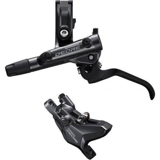 Shimano BR-M6100/BL-M6100 Deore bled brake lever/post mount 2 pot calliper, rear left