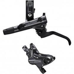 Shimano BR-M6120/BL-M6100 Deore bled brake lever/post mount 4 pot calliper, rear left Shimano BR-M6120/BL-M6100 Deore bled brake lever/post mount 4 pot calliper, rear left