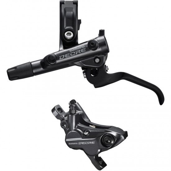 Shimano BR-M6120/BL-M6100 Deore bled brake lever/post mount 4 pot calliper, rear left