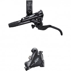 Shimano BR-M8110/BL-M8100 XT bled brake lever/flat mount calliper, rear left Shimano BR-M8110/BL-M8100 XT bled brake lever/flat mount calliper, rear left
