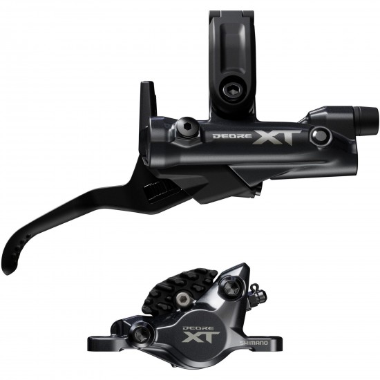 Shimano BR-M8200/BL-M8200 XT 2 pot bled brake lever/post mount calliper, front right