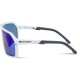 Madison Eyewear Crypto Gloss White Sunglasses - 3 Lens Pack - Blue Mirror / Amber / Clear