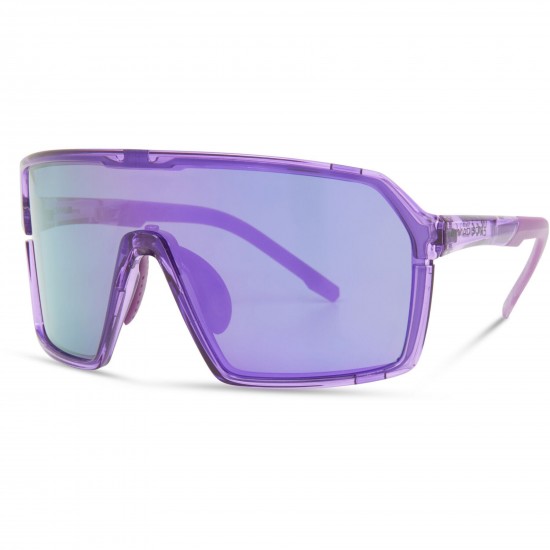 Madison Eyewear Crypto Crystal Gloss Purple Sunglasses - 3 Lens Pack Purple Mirror/Amber / Clear