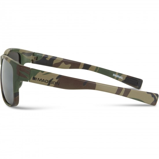 Madison Eyewear Signal Camo Sunglasses- 3 Polarised Lens Pack-Silver Mirror/Bronze Mirror/Yellow