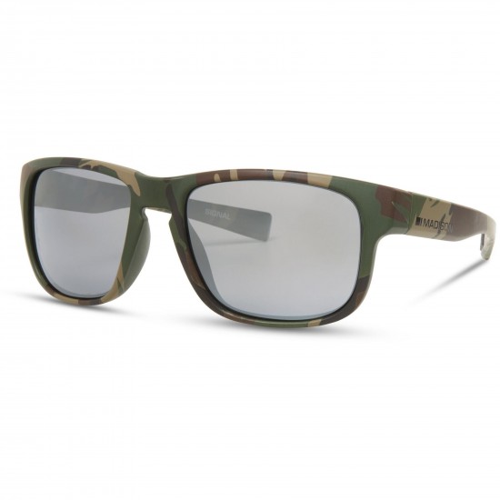 Madison Eyewear Signal Camo Sunglasses- 3 Polarised Lens Pack-Silver Mirror/Bronze Mirror/Yellow