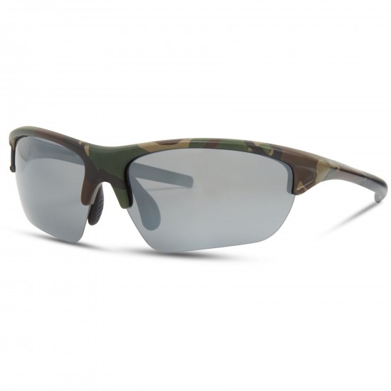 Madison Eyewear Mission Camo Sunglasses - 3 Polarised Lens Pack- Silver Mirror/ Bronze / Yelllow