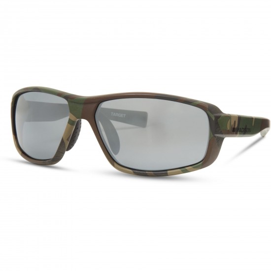 Madison Eyewear Target Camo Sunglasses - 3 Polarised Lens Pack - Silver Mirror / Bronze / Yellow