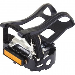 M Part Alloy pedals w/toe clips & straps, 9/16 Essential Alloy pedals including toe clips and straps, 9/16 inch thread