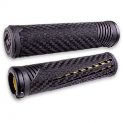 ODI CF BMX / MTB Lock On Grips 135mm - Black / Yellow ODI CF BMX / MTB Lock On Grips 135mm - Black / Yellow