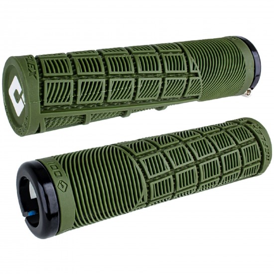 ODI Reflex XL MTB Lock On Grips 135mm - Army Green ODI Reflex XL MTB Lock On Grips 135mm - Army Green