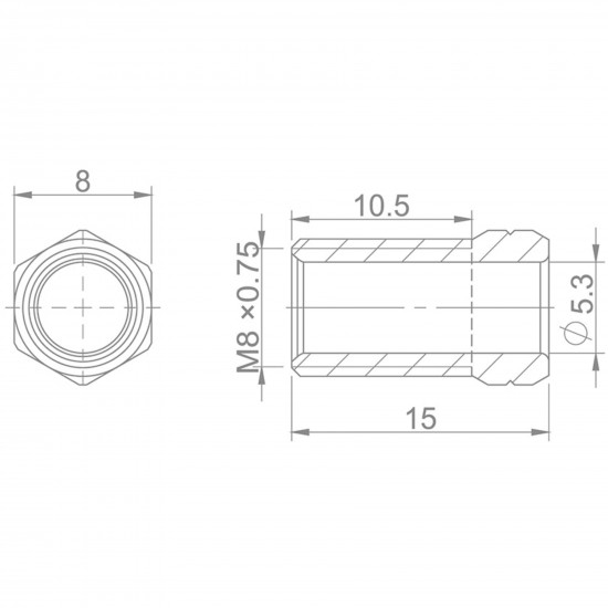 Aztec Threaded Shroud M8 x 0.75 Avid 8 pieces Aztec Threaded Shroud M8 x 0.75 Avid 8 pieces
