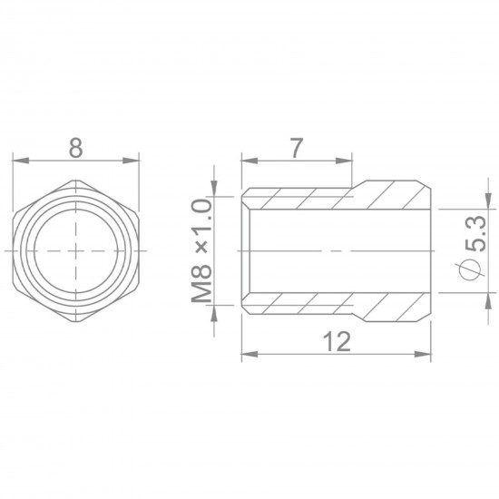 Aztec Threaded Shroud M8 x 1 Formula 8 pieces Aztec Threaded Shroud M8 x 1 Formula 8 pieces