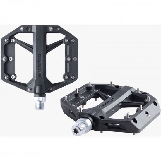 Shimano PD-GR400 flat pedals, resin with pins, black Shimano PD-GR400 flat pedals, resin with pins, black