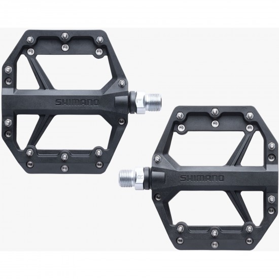 Shimano PD-GR400 flat pedals, resin with pins, black Shimano PD-GR400 flat pedals, resin with pins, black