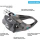 Shimano PD-R9100 Dura-Ace SPD SL Road pedals, 4 mm longer axle, carbon, black