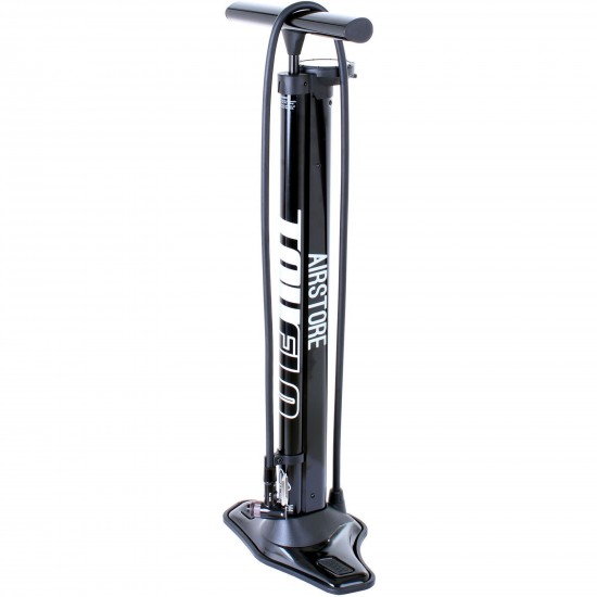Truflo Pump Truflo Airstore black Airstore track pump with auxillary storage cylinder for tubeless tyres