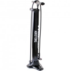 Truflo Pump Truflo Airstore black Airstore track pump with auxillary storage cylinder for tubeless tyres