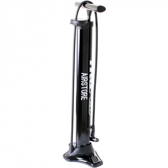 Truflo Pump Truflo Airstore black Airstore track pump with auxillary storage cylinder for tubeless tyres