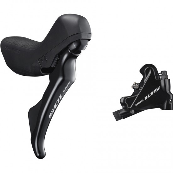 Shimano ST-R7020 105 hydraulic disc STI set, flat mount calliper, left rear, black