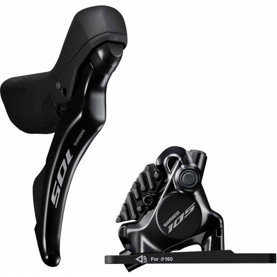 Shimano ST-R7120 105 hydraulic disc STI set, flat mount calliper, right front, black