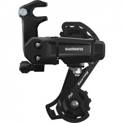 Shimano Tourney TY200 rear derailleur, 6/7-speed, with bracket, GS medium cage Shimano Tourney TY200 rear derailleur, 6/7-speed, with bracket, GS medium cage