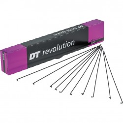 DT Swiss Revolution black spokes 14 / 17 g = 2 / 1.5 mm box 100, 294 mm DT Swiss Revolution black spokes 14 / 17 g = 2 / 1.5 mm box 100, 294 mm