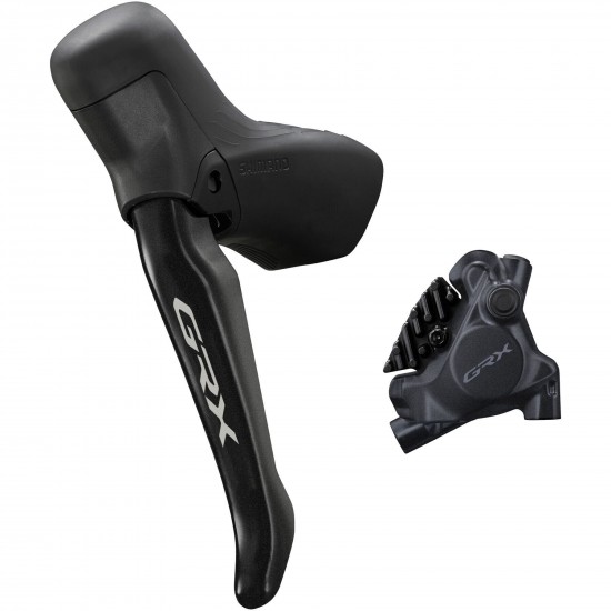 Shimano BL-RS717 GRX hydraulic disc brake lever bled with BR-RX410 calliper, left rear