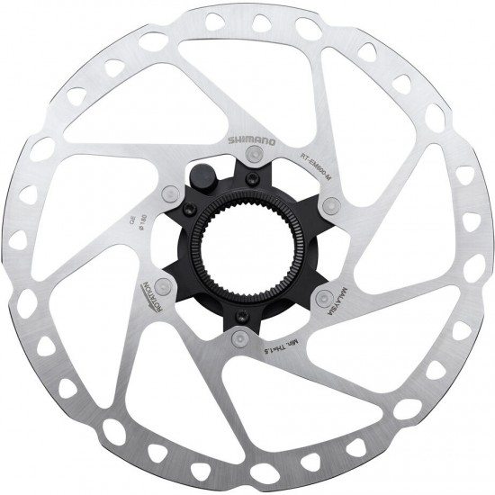 Shimano RT-EM600 Steps Center Lock disc rotor, external lockring and magnet - 180 mm