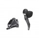 Shimano BL-RX810 GRX hydraulic disc brake lever bled with BR-RX810 calliper, left rear