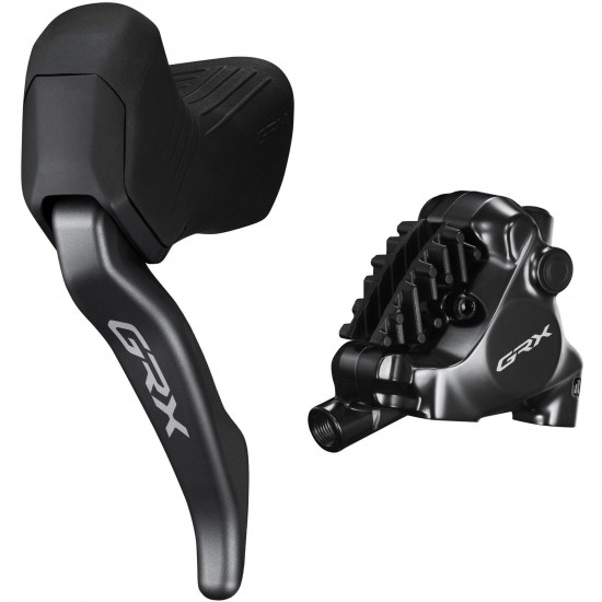 Shimano BL-RX825 GRX hydraulic disc brake lever bled with BR-RX820 calliper, left rear