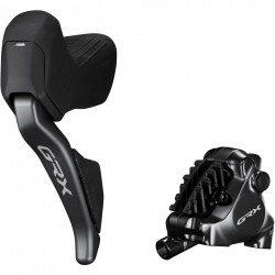 Shimano ST-RX825 GRX Di2 2-speed STI bled with BR-RX820 calliper, left rear