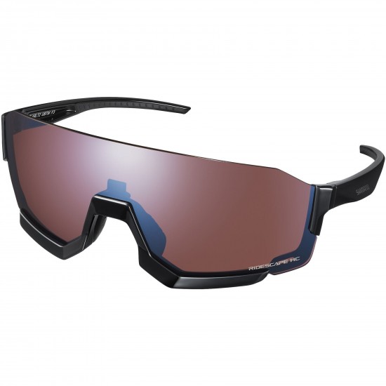 Shimano Aerolite Glasses, Metallic Black, RideScape Road Lens