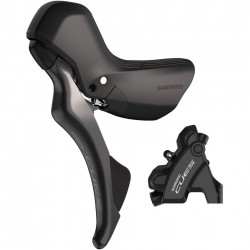 Shimano CUES ST-U6030 bled hydraulic, mechanical STI set, flat mount calliper, LH rear Shimano CUES ST-U6030 bled hydraulic, mechanical STI set, flat mount calliper, LH rear