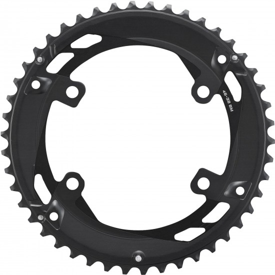 Shimano FC-U6010-2 CUES 11 speed double outer chainring, 46T for 46-32T Shimano FC-U6010-2 CUES 11 speed double outer chainring, 46T for 46-32T