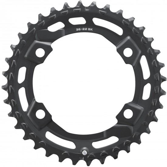Shimano FC-U6000-2 CUES 11/10/9 speed double outer chainring, 36T-BN for 36-22T