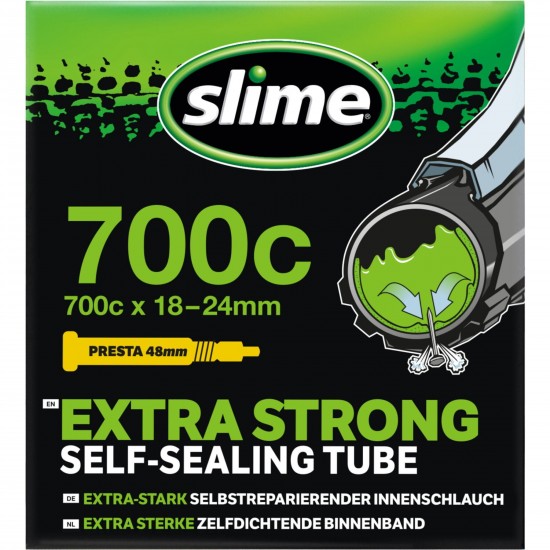 Slime TUBE SLIME 700x18-24 Presta Smart Tube - 700 x 18-24c - Presta Valve