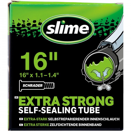 Slime TUBE SLIME 16" Schrader Smart Tube - 16 x 1.1 - 1.4 inch - Schrader Valve