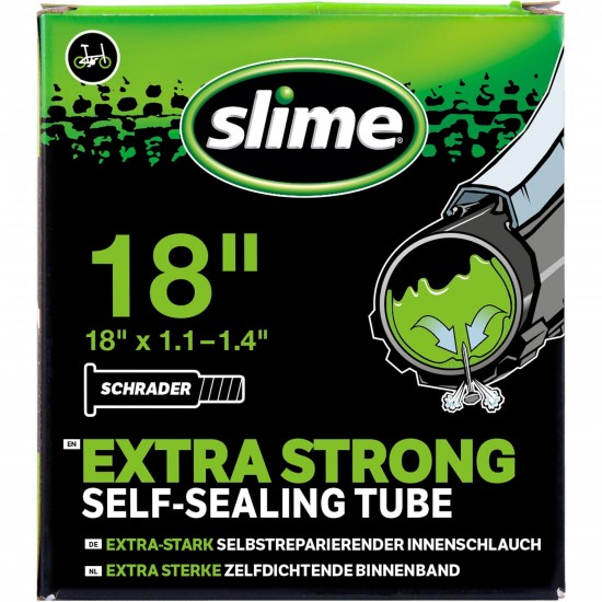 Slime TUBE SLIME 18" Scharder Smart Tube - 18 x 1.1 - 1.4 inch - Schrader Valve