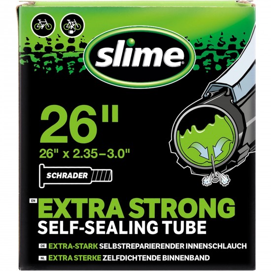 Slime TUBE SLIME 26" Scharder Smart Tube - 26 x 2.35 - 3.0 inch - Schrader Valve Slime TUBE SLIME 26" Scharder Smart Tube - 26 x 2.35 - 3.0 inch - Schrader Valve