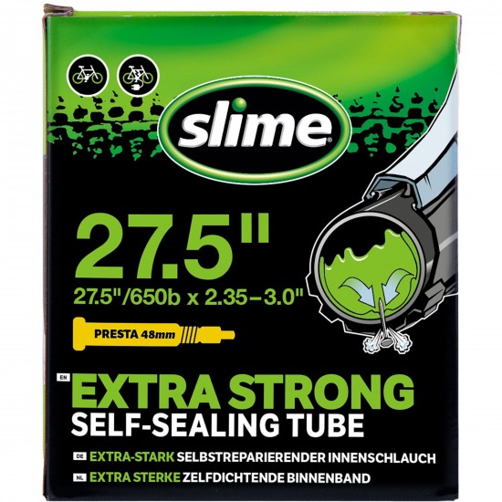 Slime TUBE SLIME 27.5" Presta Smart Tube - 27.5 x 2.35 - 3.0 inch - Presta Valve Slime TUBE SLIME 27.5" Presta Smart Tube - 27.5 x 2.35 - 3.0 inch - Presta Valve