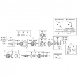 Shimano SM-8S31 fittings kit for 20deg / 38deg drop outs, black and grey (7R/7L)