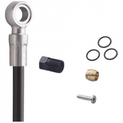 Shimano SM-BH90 XTR/XT/SLX disc brake cuttable hose, straight banjo front, black Shimano SM-BH90 XTR/XT/SLX disc brake cuttable hose, straight banjo front, black