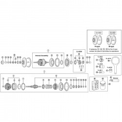 Shimano SM-S500 Alfine S500 hub components - non-turn washers, cap nuts and CJ-8S20 Shimano SM-S500 Alfine S500 hub components - non-turn washers, cap nuts and CJ-8S20