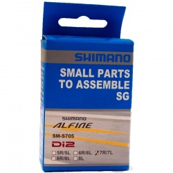 Shimano SM-S705 fitting kit for Alfine Di2 for vertical drop outs, 2 mm washer and 8L Shimano SM-S705 fitting kit for Alfine Di2 for vertical drop outs, 2 mm washer and 8L