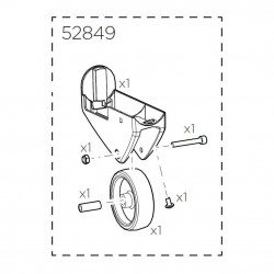 Thule 52849 Transport wheel EasyFold XT Right Thule 52849 Transport wheel EasyFold XT Right