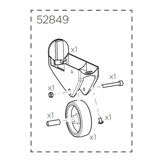 Thule 52849 Transport wheel EasyFold XT Right